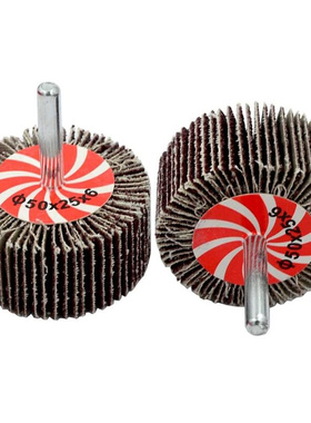 6 Packs 2 Inch 80 Grit Abrasive Mounted Flap Wheel Sander,1/