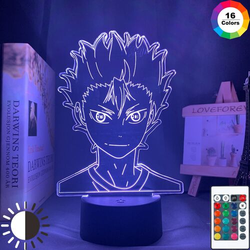 3d Lamp Anime Haikyuu Nishinoya Yuu Figure for Kids Child Be
