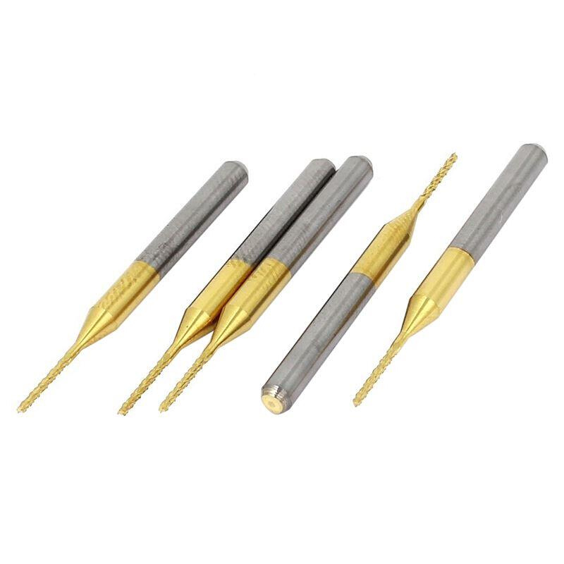3.17x0.9x7mm TiN Coated Engraving Cutter CNC PCB Router Bits