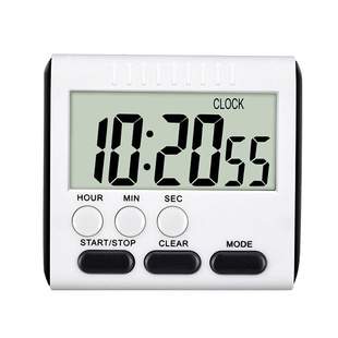 White kitchen timer practical cooking timer alarm clock magn