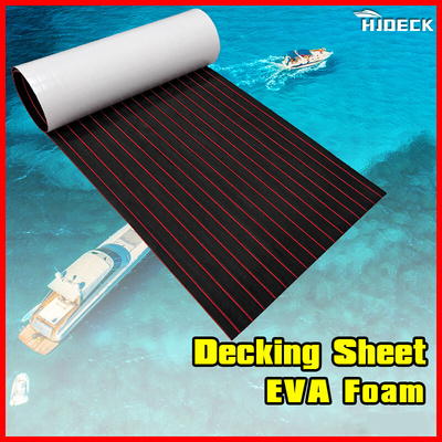 Waterproof Eva Foam Boat Flooring Black and Red Carpet