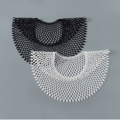 1Pc Mesh White Black Embroidery Lace Fabric DIY Sewing