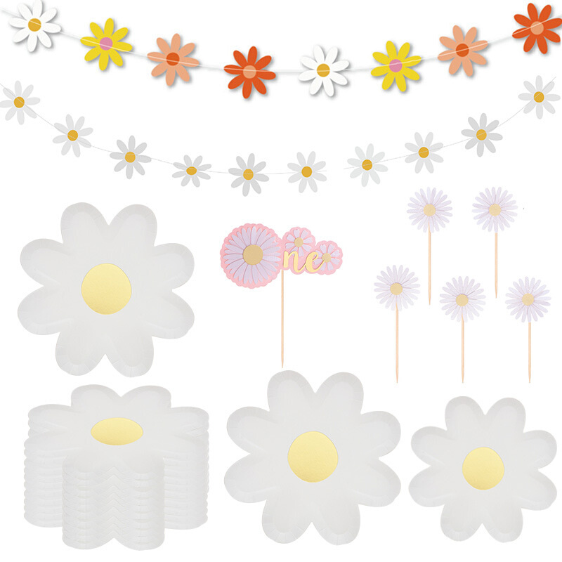 Daisy Birthday Party Decoration For Kids Flag Pulling 7inch