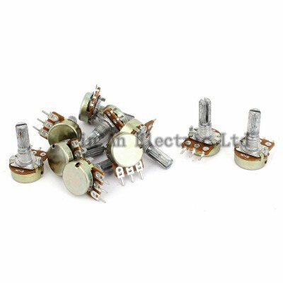 10pcs WH148 B5K Linear Potentiometer 15mm Shaft With Nuts An