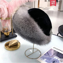 Winter thick fur headband fluffy Russian faux fur women'