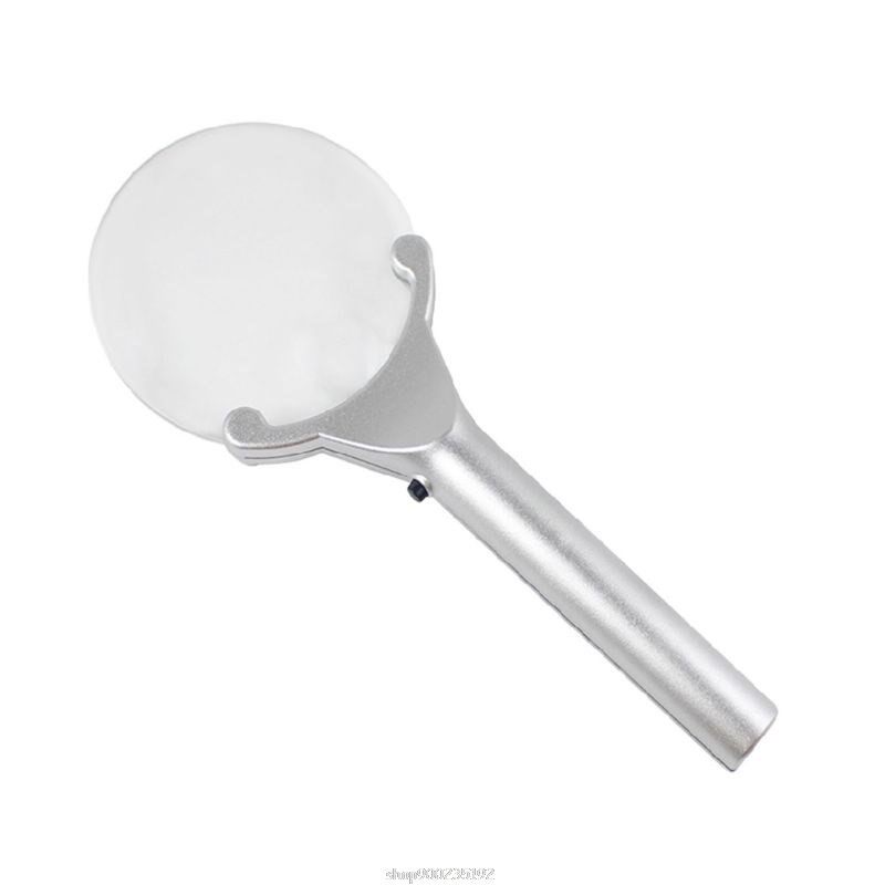 2.5 And 6 Times Magnifying Glass Hand Handheld Portable Illu