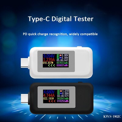 10 in 1 DC Type-C USB Tester Current 4-30V Voltage Meter Tim