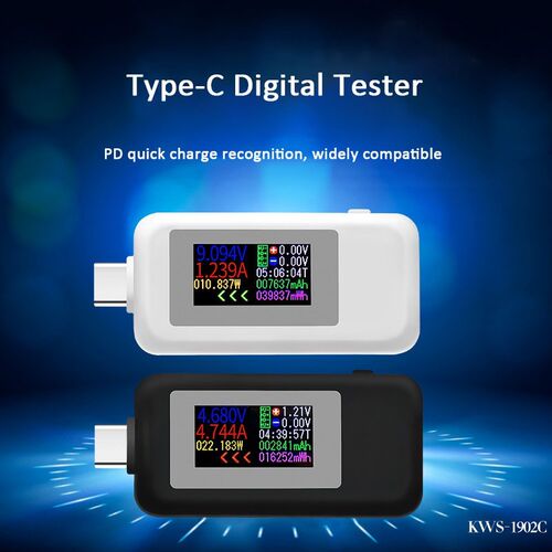 10 in 1 DC Type-C USB Tester Current 4-30V Voltage Meter Tim