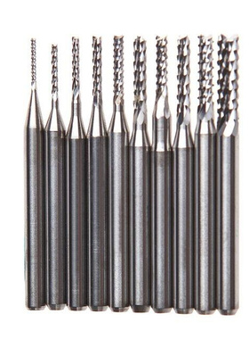 10Pcs/Set 1/8'' 0.8-3.175mm Drill Bits Engraving Cut