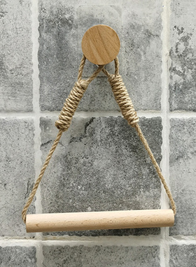 Wall hangs Wooden Paper Towel Holder Bedroom Triangle Paper