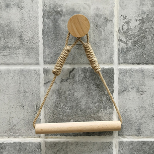 Wall hangs Wooden Paper Towel Holder Bedroom Triangle Paper