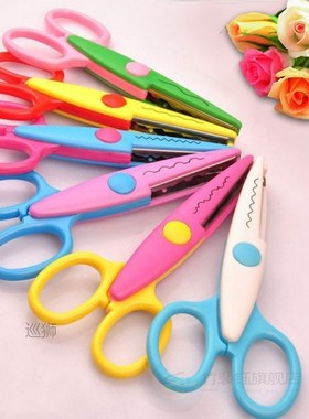 6 pcs/lot Cute Kids DIY Decorative Craft Scissors for Paper
