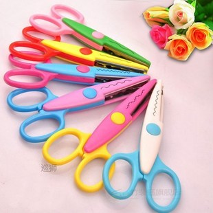 6 pcs/lot Cute Kids DIY Decorative Craft Scissors for Paper