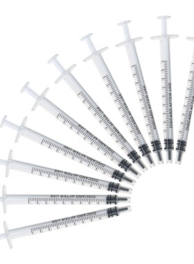 New 20pcs 1ml Plastic Disposable Injector Syringe 适用于 Ref
