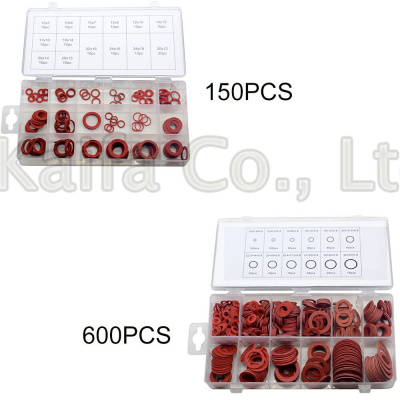 150pcs 600pcs Steel Flat Pad Insulation Washers Red Paper Me