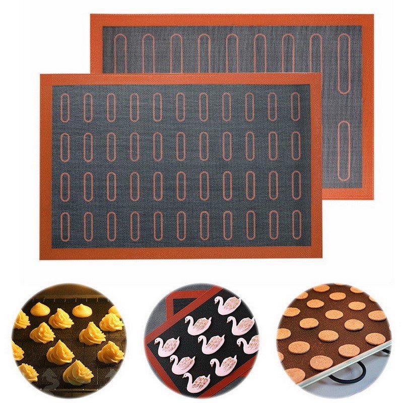 Silicone Mat 18 Eclair Pastry Non Stick Puff Perforated Line