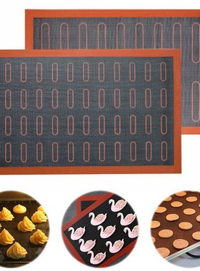 Silicone Mat 18 Eclair Pastry Non Stick Puff Perforated Line
