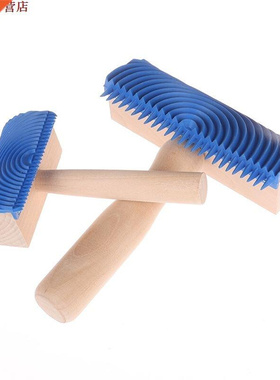 Bleu bois Grain outil manche en bois caoutchouc peinture rou