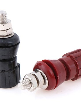 2pcs/1pair Red Black 5MM Copper Posts Terminal Blocks Power