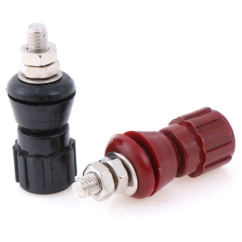 2pcs/1pair Red Black 5MM Copper Posts Terminal Blocks Power