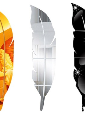 Wall-Sticker Mural Vinyl Decal 3d Mirror Feather-Plume Home-