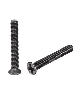 50pcs Phillips Flat Head Screws Carbon Steel Machine Screws