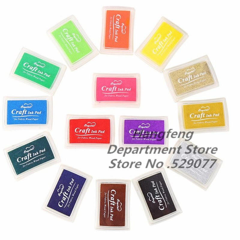 15pcs/lot Colorful Oil Based ink pad Stamp planner scrapbook