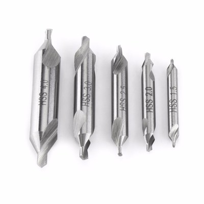 5pcs HSS Combined Center Drills Countersinks 60 Degree Angle