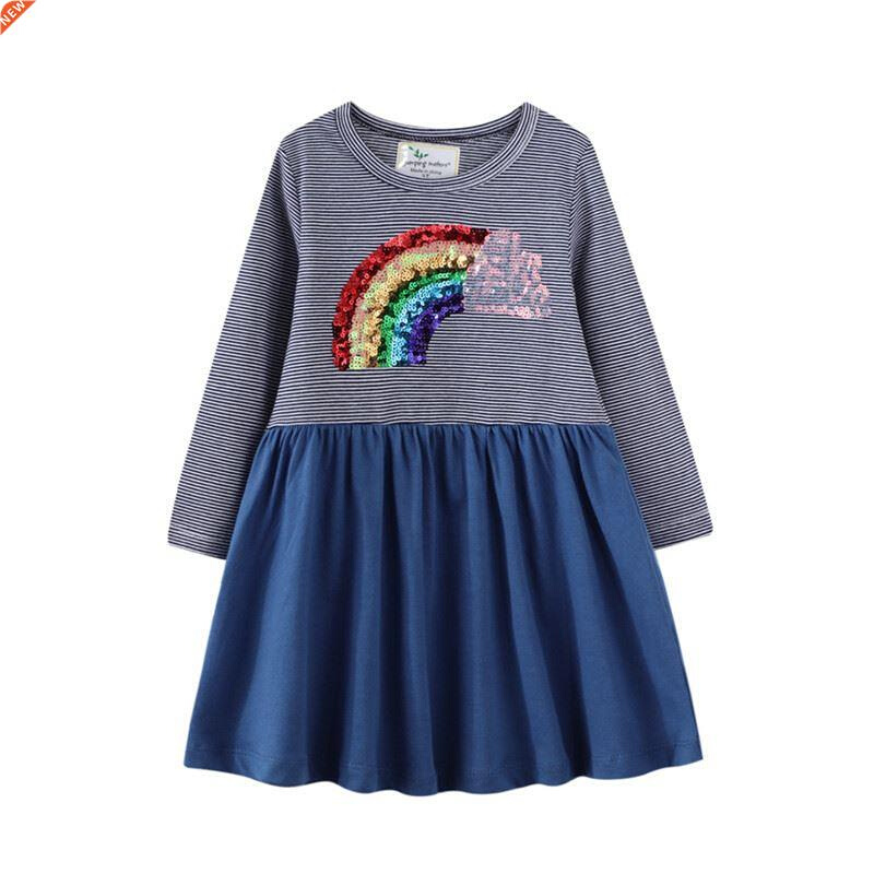 Jumping Meters New Arrival Princess Rainbow Girls Party Dres