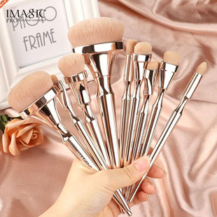 9Pcs makeup brushes set Gold handle for Foundation Powder ma