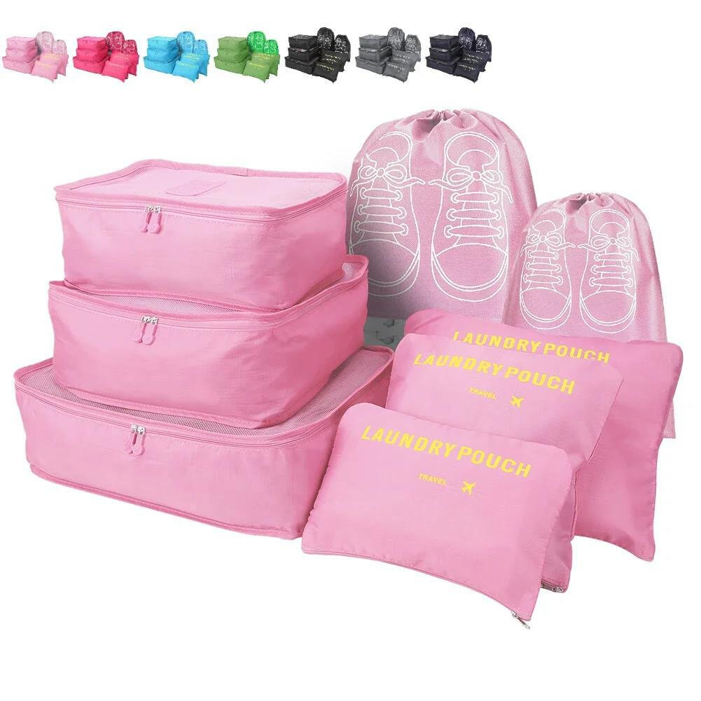 Packing Cubes 6/8pcs Set Travel Luggage Organizers Set