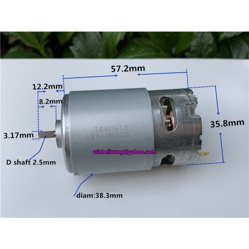 *RS550 18V 20000RPM high speed 550 DC motor with cooling fan
