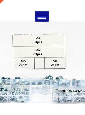 85Pcs T Nuts Rivet Four Claws Galvanized T-Nut Set Tee Nut F