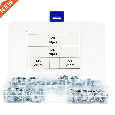 85Pcs T Nuts Rivet Four Claws Galvanized T-Nut Set Tee Nut F