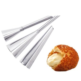 3pcs/set Puff Cream Icing Piping Nozzles Stainless Steel Cup