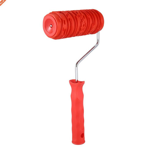 6 Inch Painting Roller with Handle Rubber Wood Pattern Grain