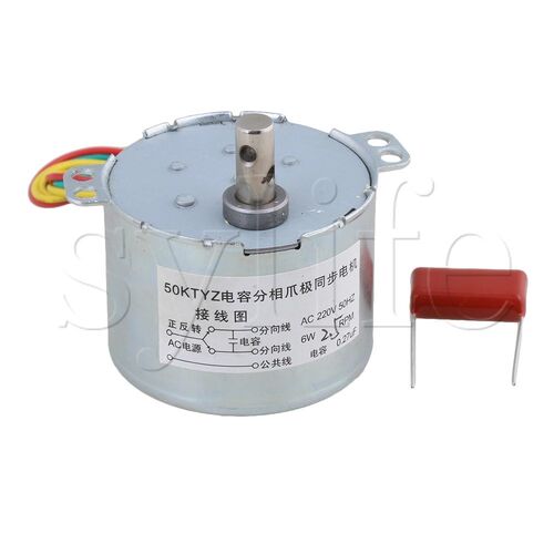 AC 220V 2.5RPM 0.27uF Electric Synchronous Gear Motor Replac
