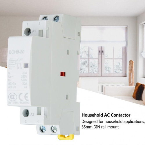 contator eletrico 2P 20A 24V 220V/230V 50/60Hz Household AC