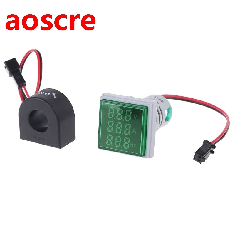 35ED Digital 3in1 AC Ammeter Voltmeter Hz Current Frequency