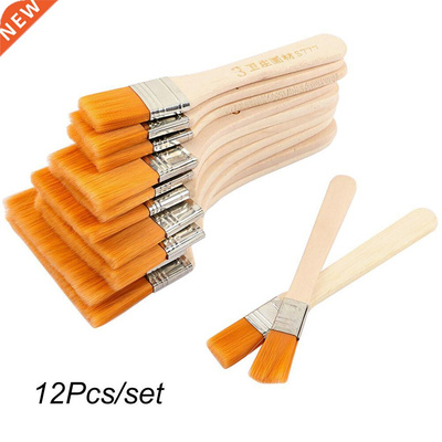 12Pcs/Set Wooden Oil Painting Brushes Artist Acrylic Paint A