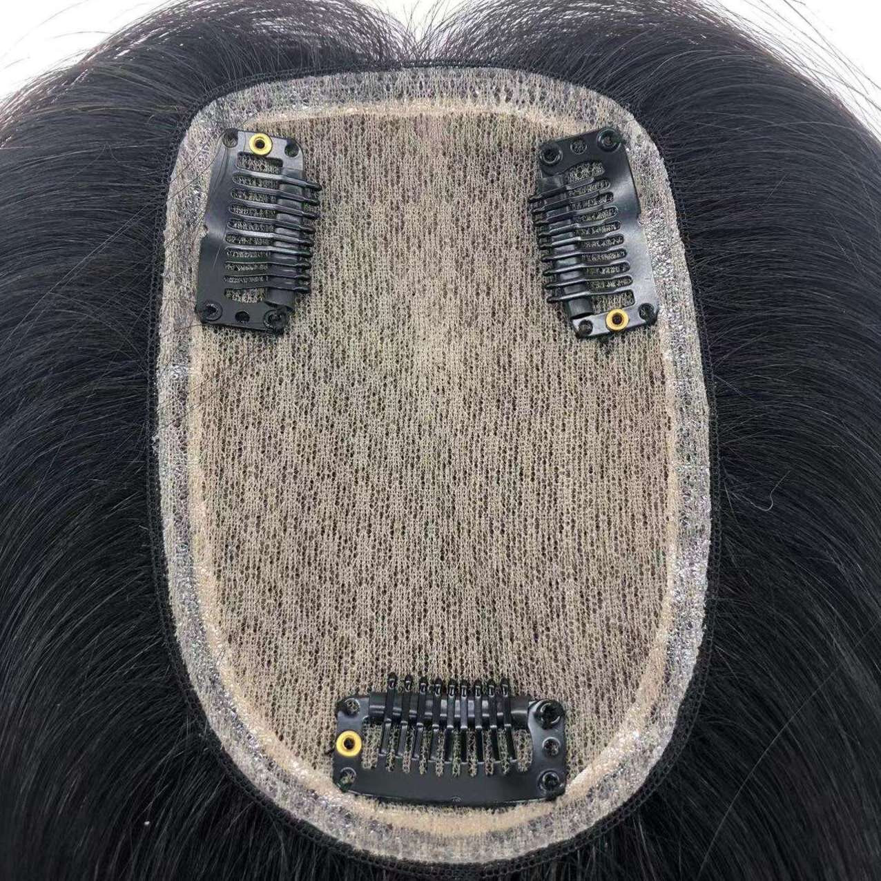 Skin silk Base Human Hair Topper 5*8 7*10递针女士发块真发