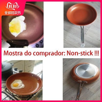 Non-stick Copper Frying Pan Ceramic Induction Chef Pans Sauc