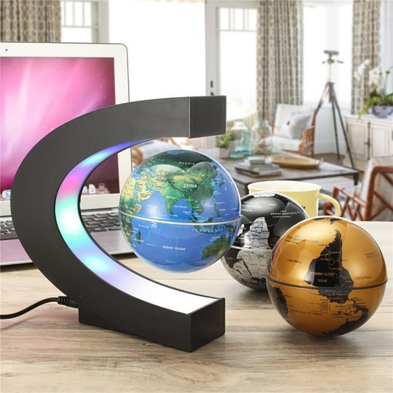 Floating Magnetic Levitation Globe LED World Map Electronic