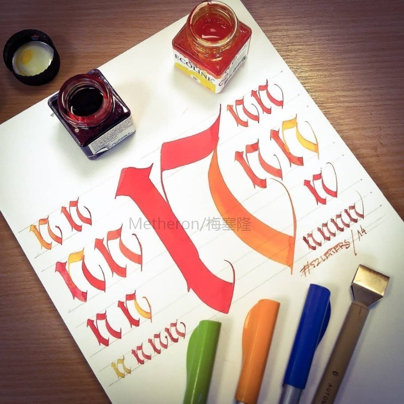 japan pilot Art font parallel fountain pen Art creation pain