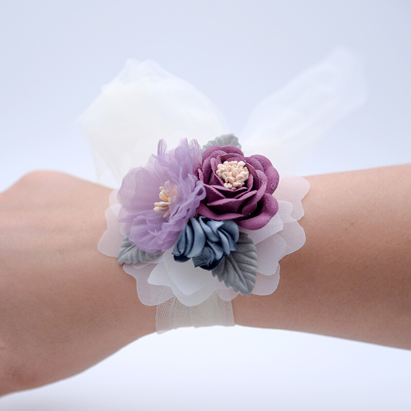 Roses Corsage Wrist Flowers For Bridesmaids Flower Bracelet