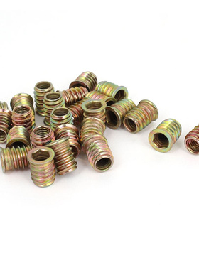 25 Pcs M13X14mm E-Nut Wood Insert Interface Screws Hexagonal