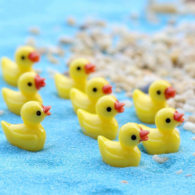 100pcs Mini Ducks Realistic Tiny Animal Ornament Fairy House