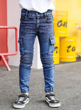 IENENS Autumn Boy's Jeans Clothes Kids Cowboy Pants Chil