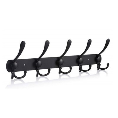5 Hooks Stainless Steel Wall-mounted Bathroom Hook Rack Bed