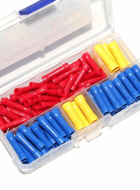 100pcs 10-22 AWG Assorted Insulated Straight Wire Butt Conne